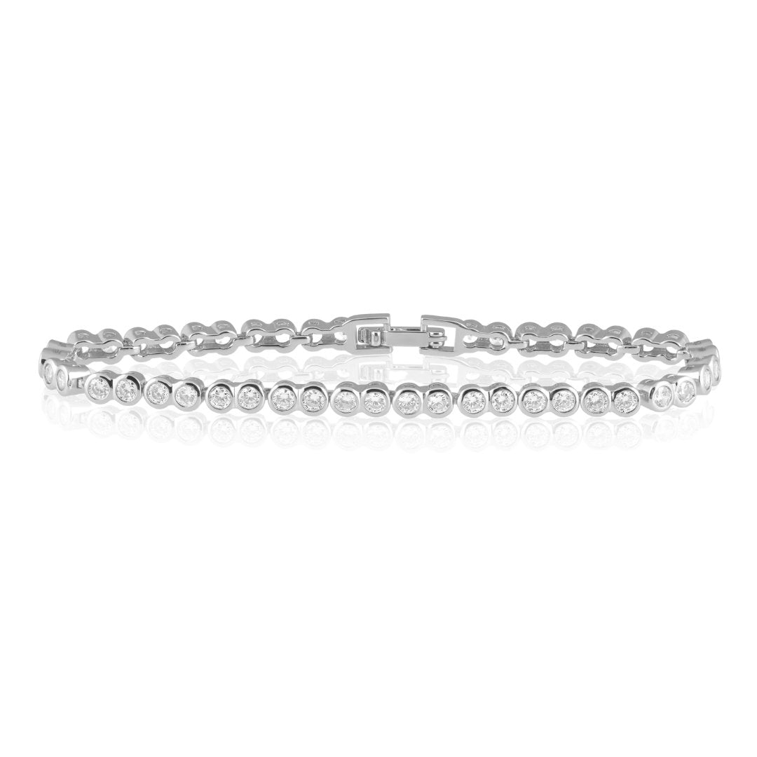 Bezel Tennis Bracelet-Bracelets-Sahira Jewelry Design-The Grove