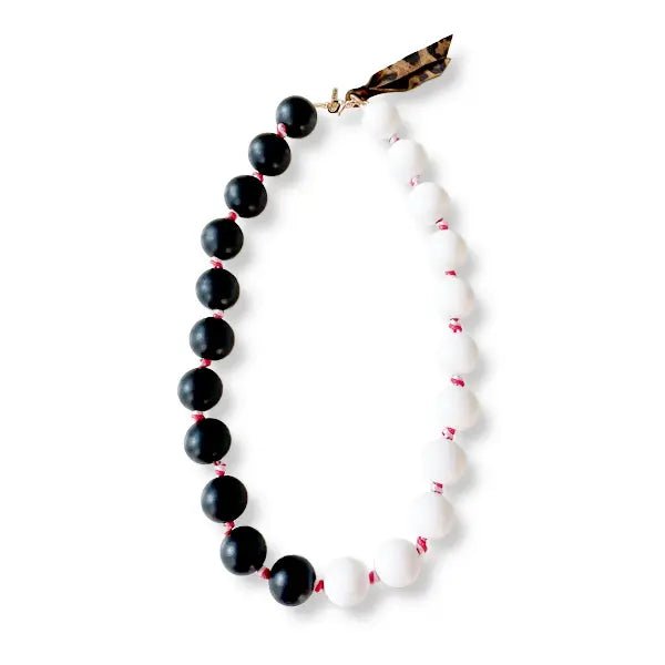 Big Bauble Beads Black White Jumbo Wood Bead Necklace The Grove