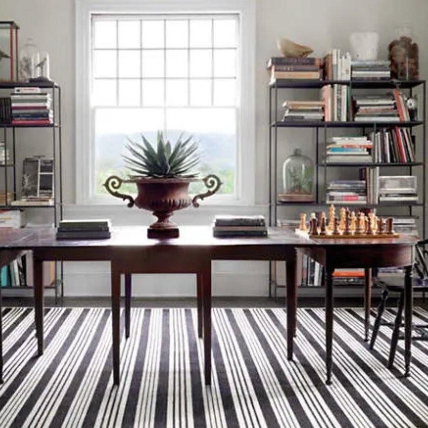 Birmingham Black Indoor/Outdoor Rug-Rugs-Dash & Albert-The Grove