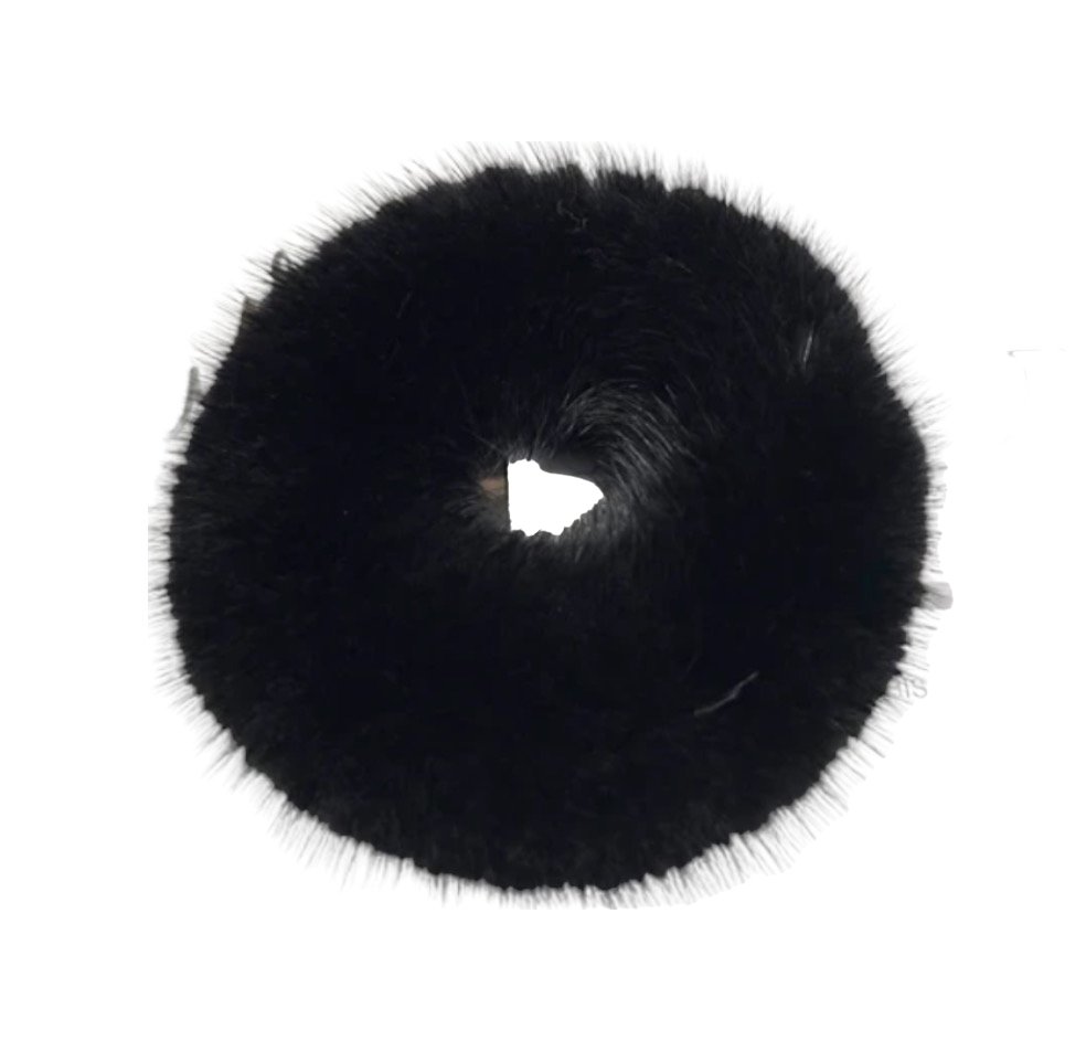 Black Mink Scrunchie-Hair Accessories-Twist-The Grove