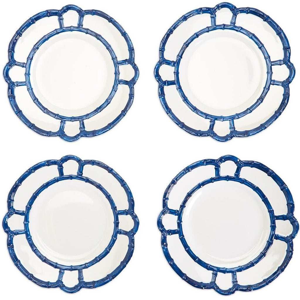 Blue Bamboo Touch Dinner Plates, Set of Four-Dinner Plate-Clementine WP-The Grove