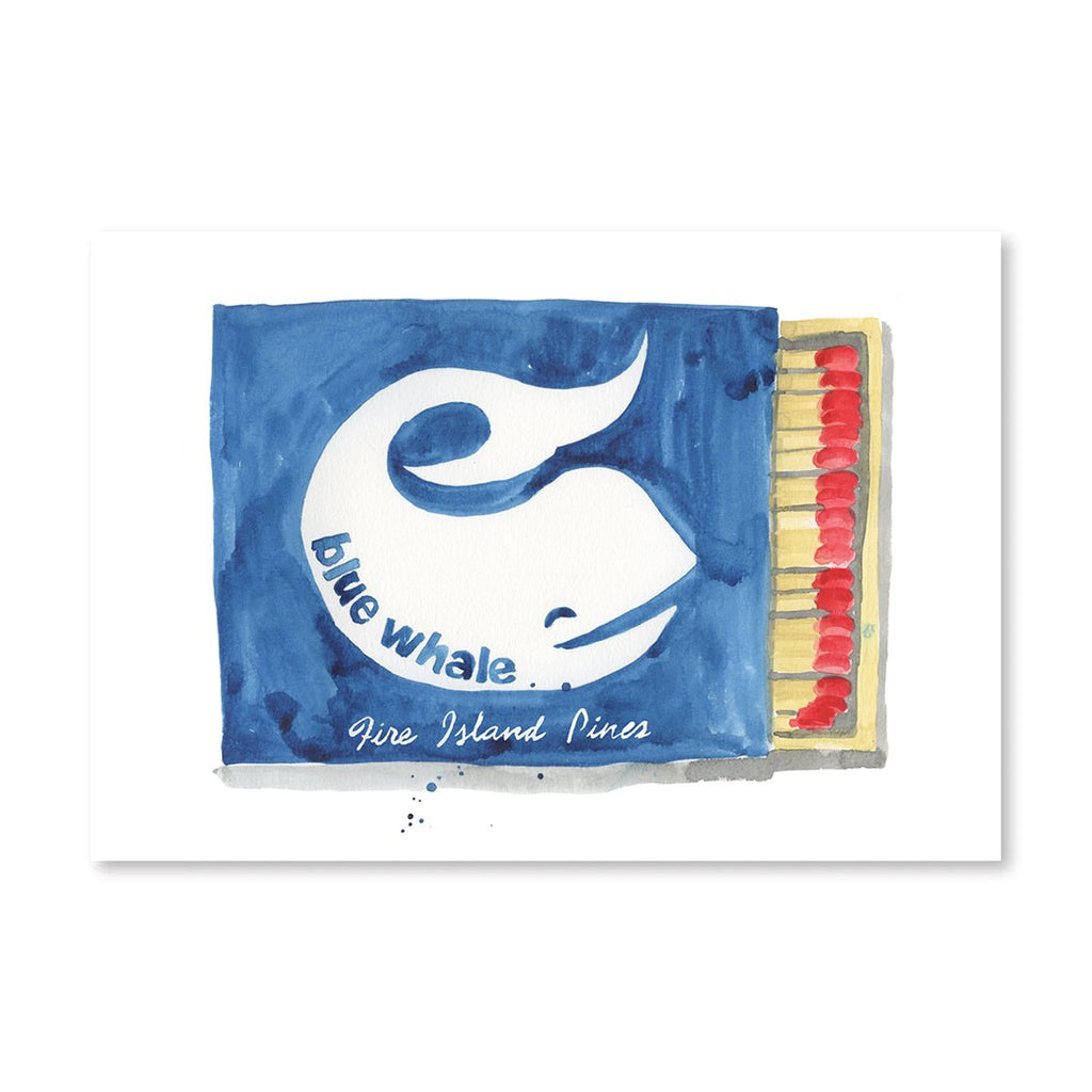 Blue Whale Matchbook-Art Print-Furbish Studio-The Grove