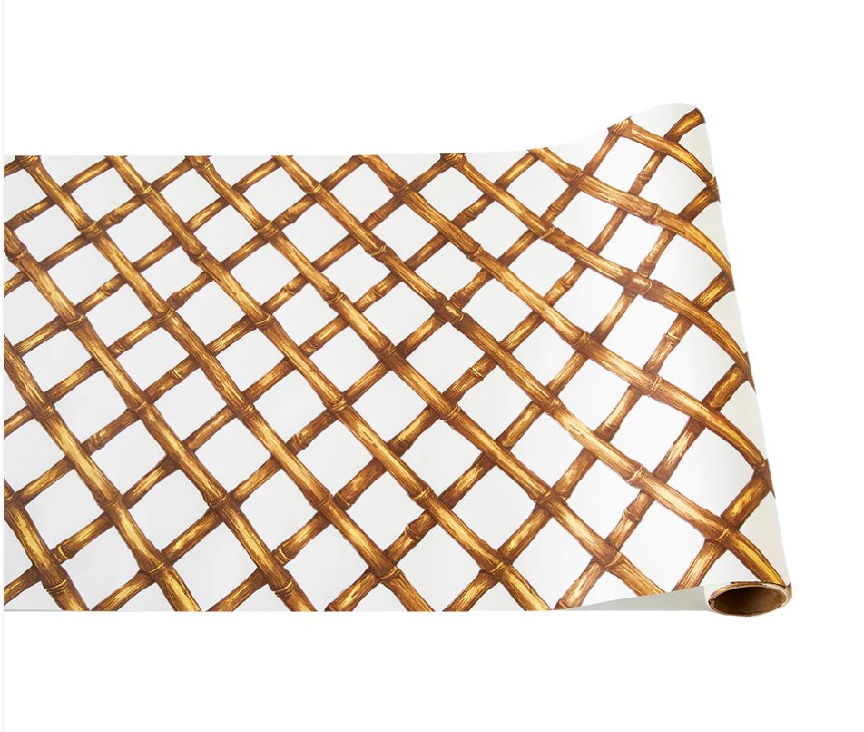 Brown Bamboo Lattice Runner-Paper Runner-Clementine WP-The Grove