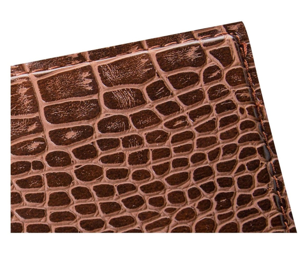 Brown Croc Coasters, Set of 6-Coasters-Clementine WP-The Grove