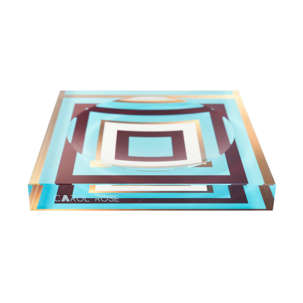 Candy Bowl | Gold and Blue Squares-Candy Bowl-Carol Rose-The Grove