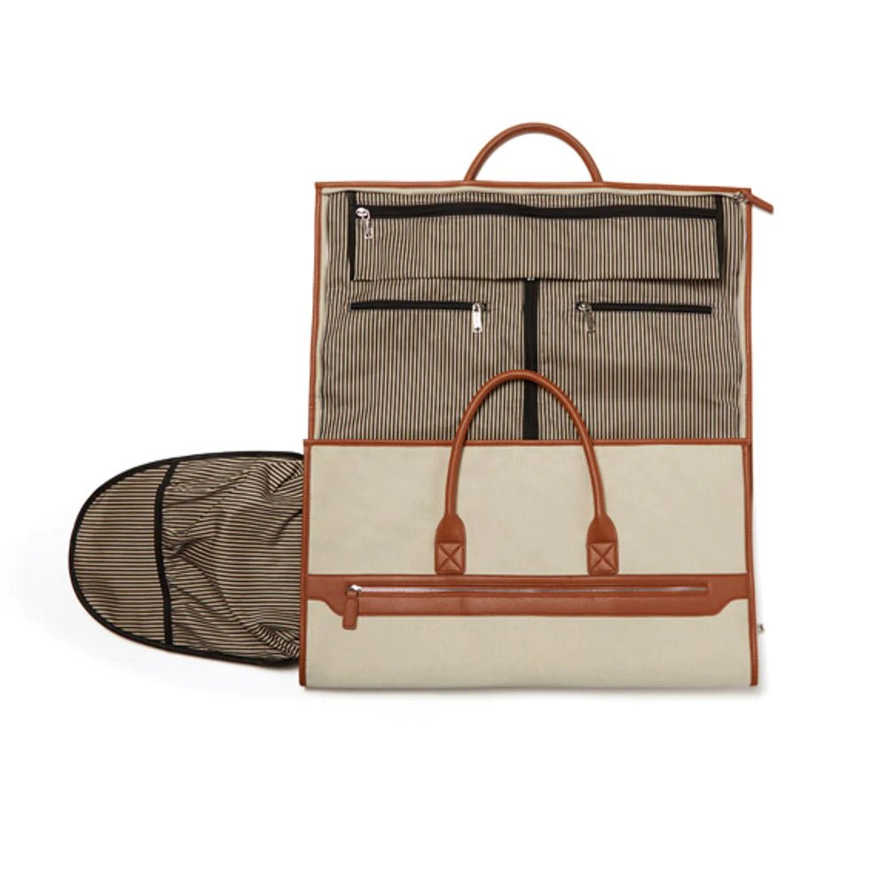 Capri 2-In-1 Garment Bag | Brown-Luggage-Brouk & Co-The Grove