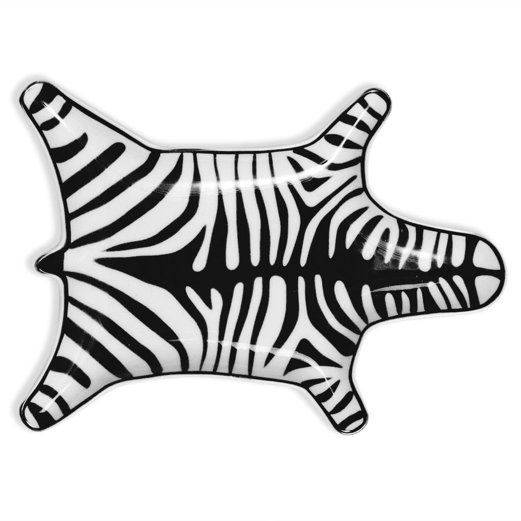 Carnaby Zebra Dish-Decorative Trays-Jonathan Adler-The Grove