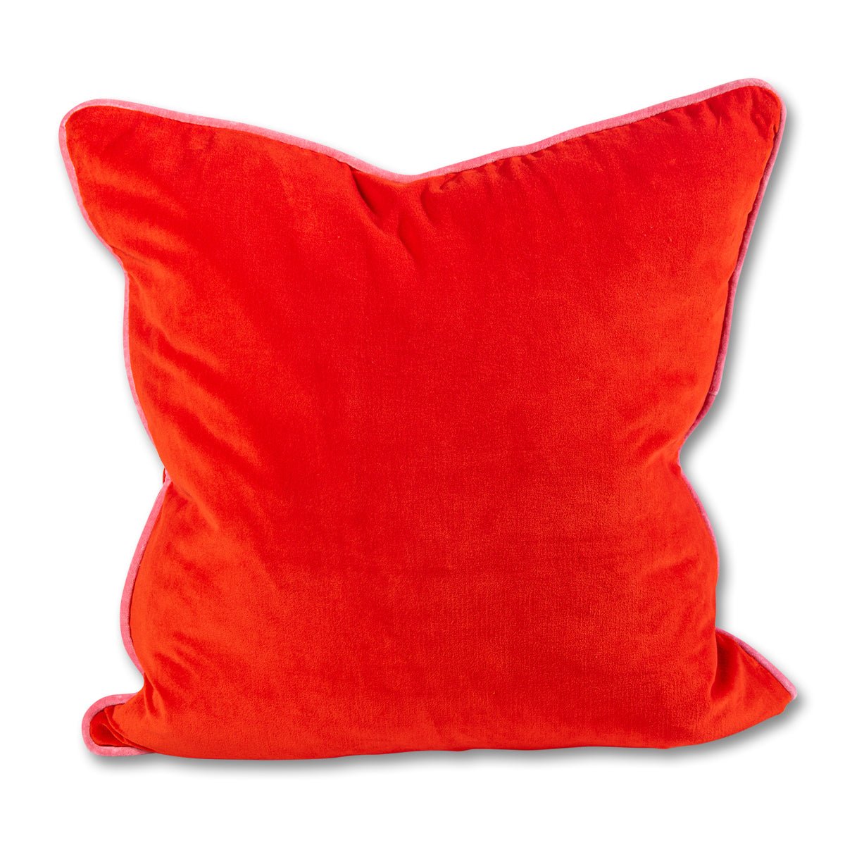Charliss Velvet Pillow | Cherry + Light Pink-Throw Pillows-Furbish Studio-The Grove