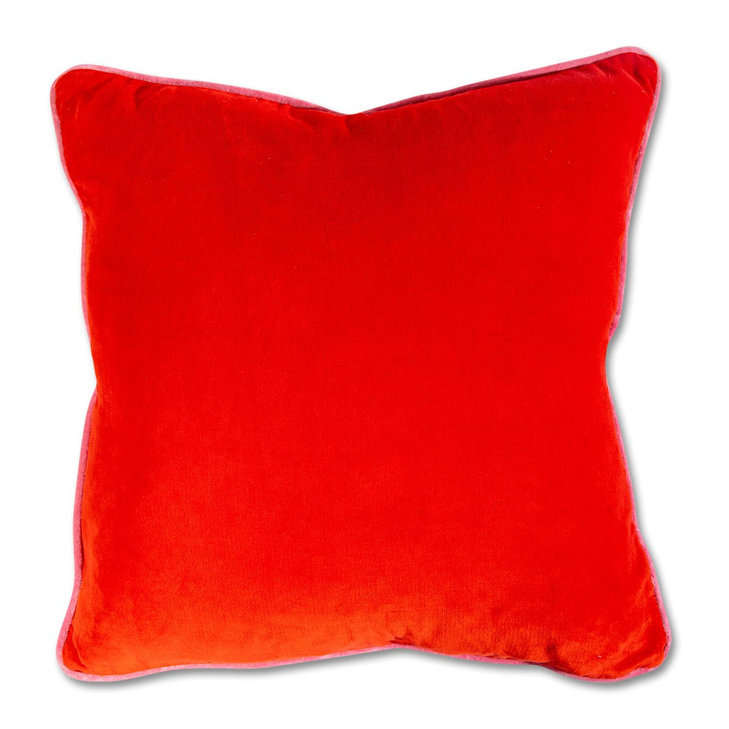 Charliss Velvet Pillow | Cherry + Light Pink-Throw Pillows-Furbish Studio-The Grove