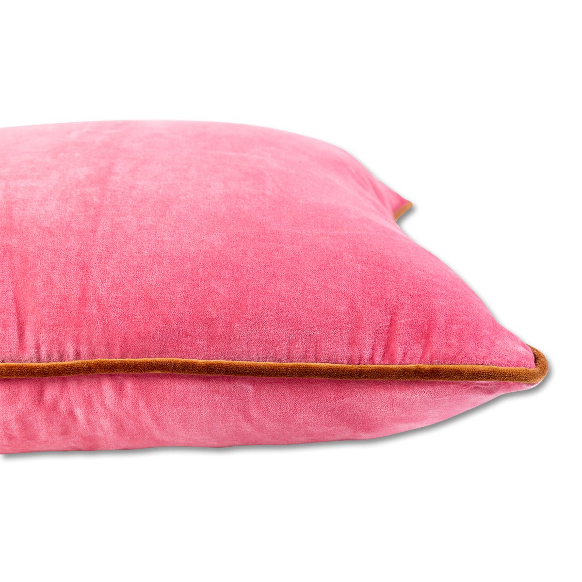 Charliss Velvet Pillow | Light Pink + Rust-Throw Pillows-Furbish Studio-The Grove