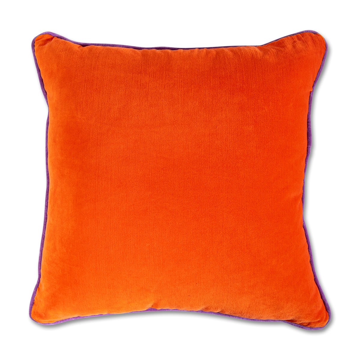 Charliss Velvet Pillow | Orange + Lilac-Throw Pillows-Furbish Studio-The Grove