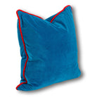 Charliss Velvet Pillow | Peacock + Cherry-Throw Pillows-Furbish Studio-The Grove