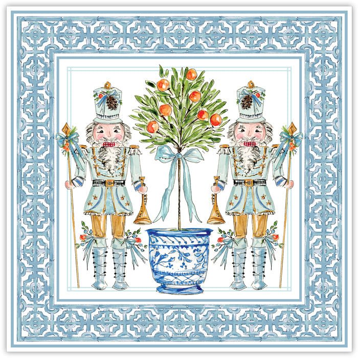 Citrus Nutcrackers with Orange Tree Square Paper Placemat-Clementine WP-The Grove