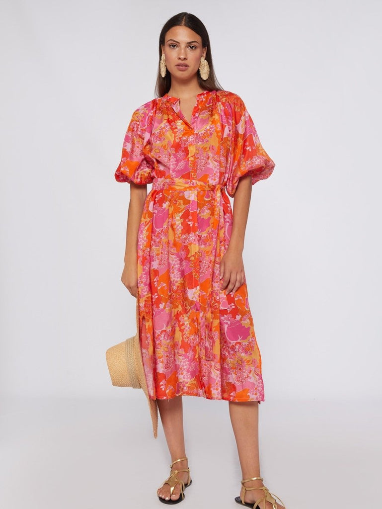 Claudette Dress | Pink Blossom-Dresses-Vilagallo-The Grove