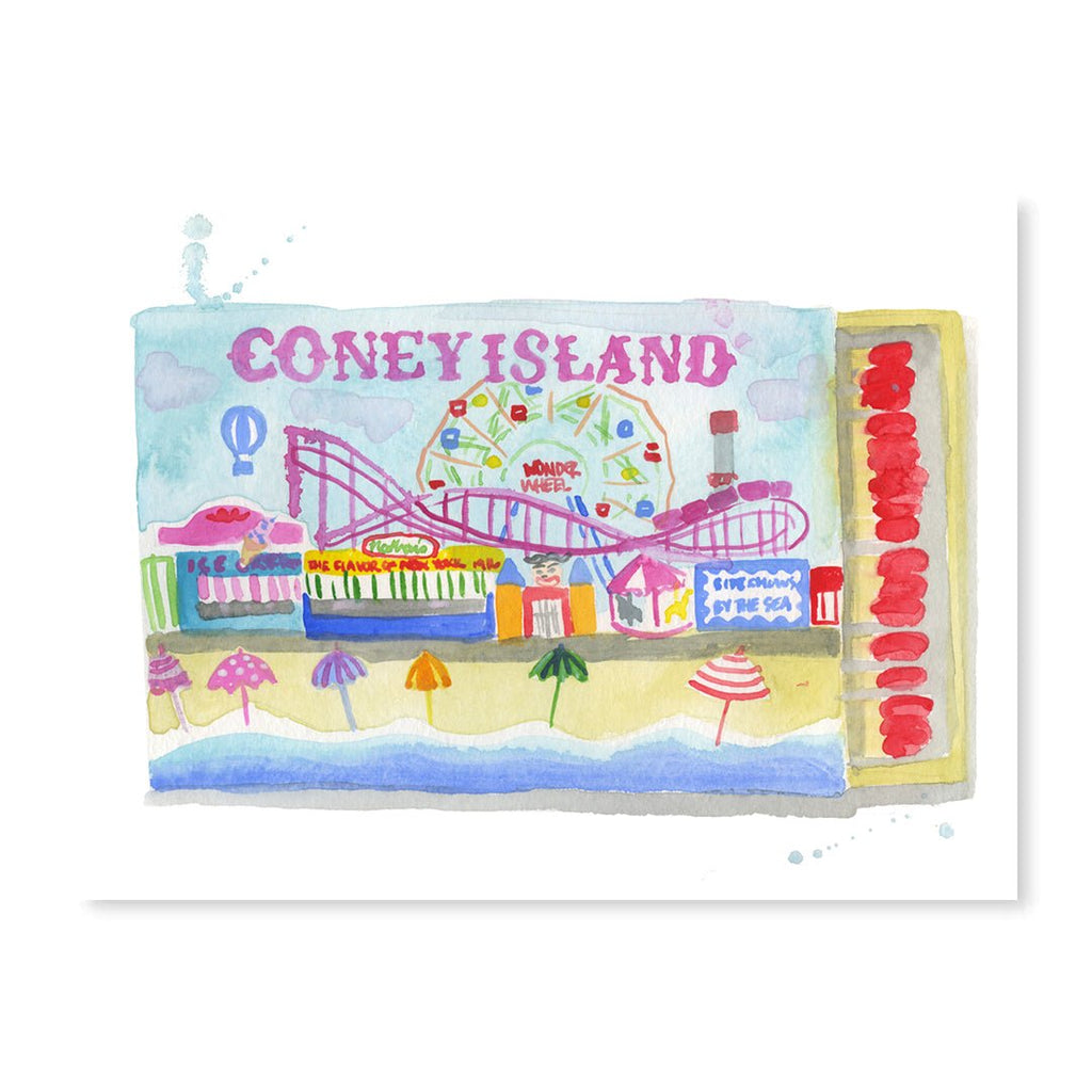 Coney Island Matchbook-Art Print-Furbish Studio-The Grove