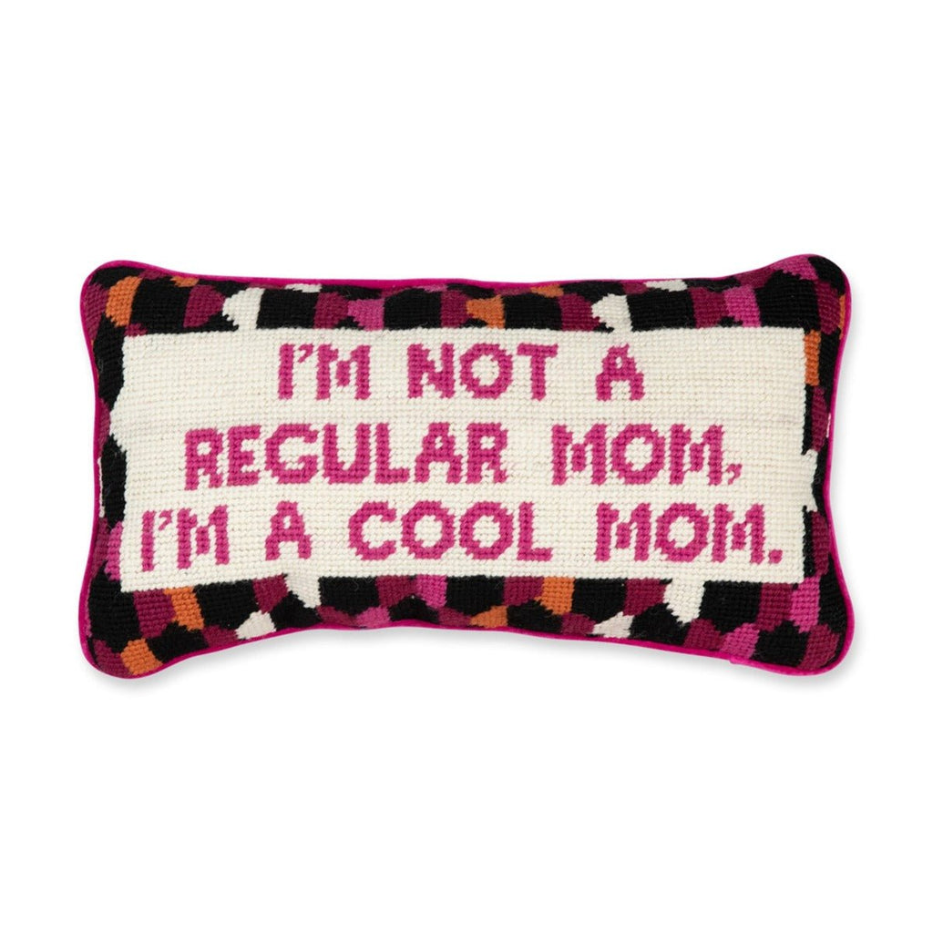 Cool Mom Needlepoint Pillow-Throw Pillows-Furbish Studio-The Grove