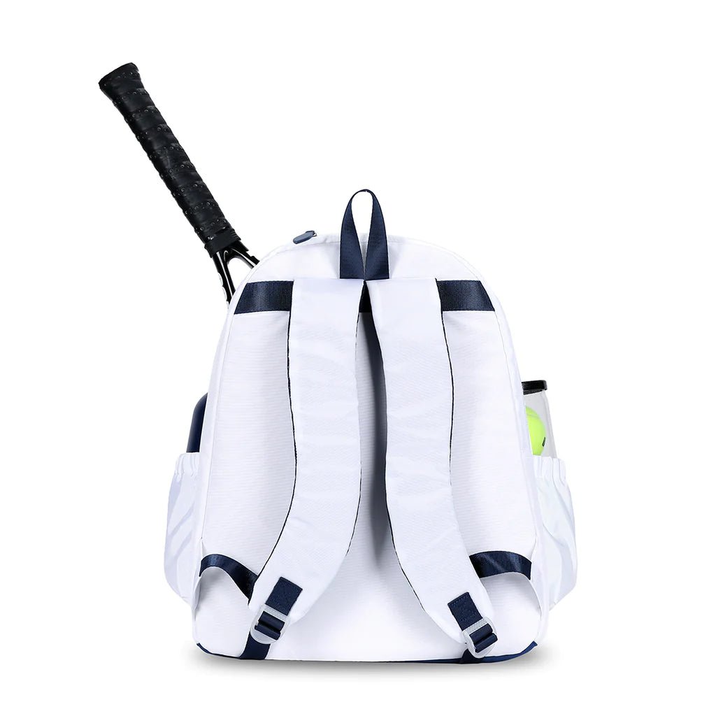 Courtside Tennis Backpack 2.0 | White-Tennis Bag-Ame and Lulu-The Grove
