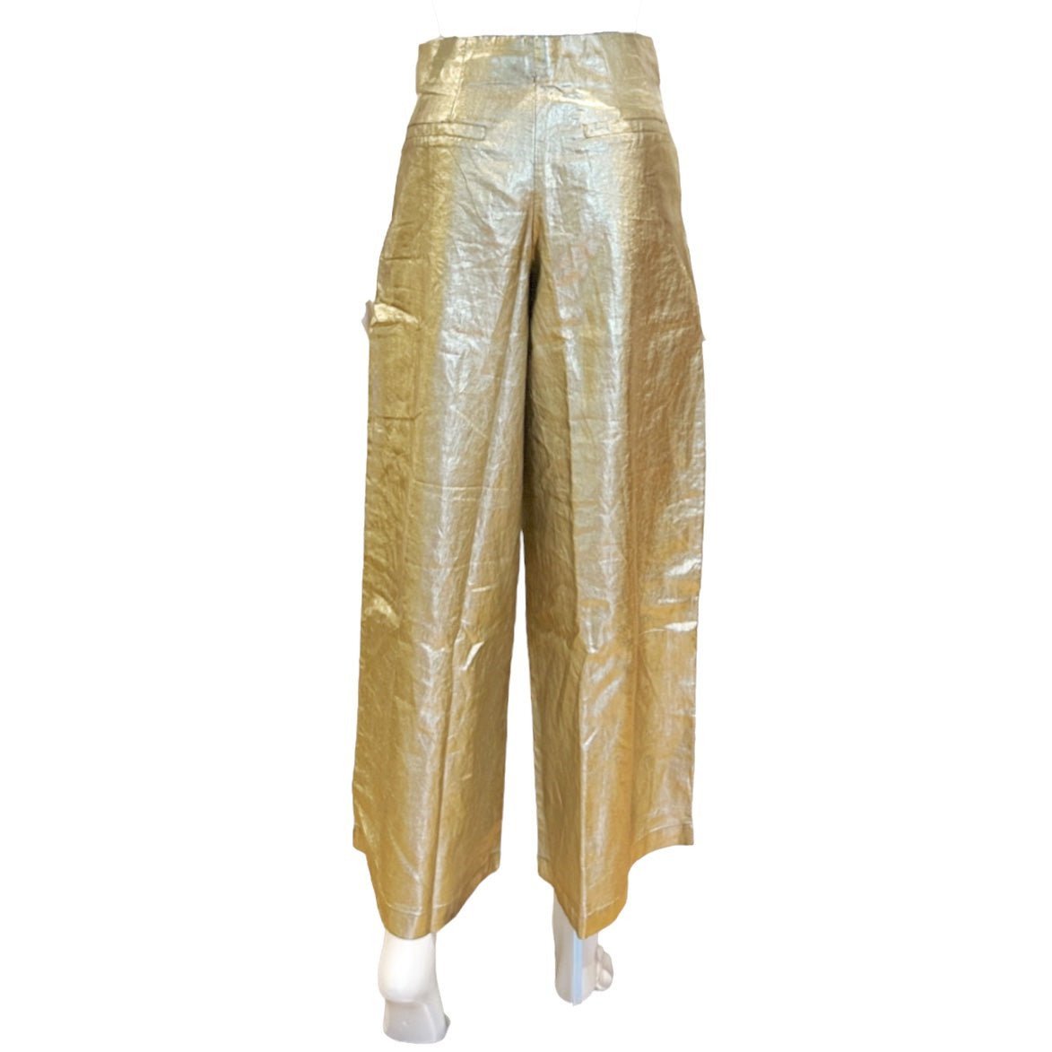 Culotte Linen Pant | Gold-Pants-Lanhtropy-The Grove