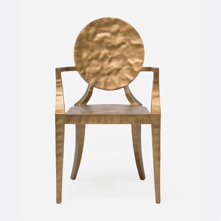 Daphne Chair | Hammered Gold Iron-Chair-Made Goods-The Grove