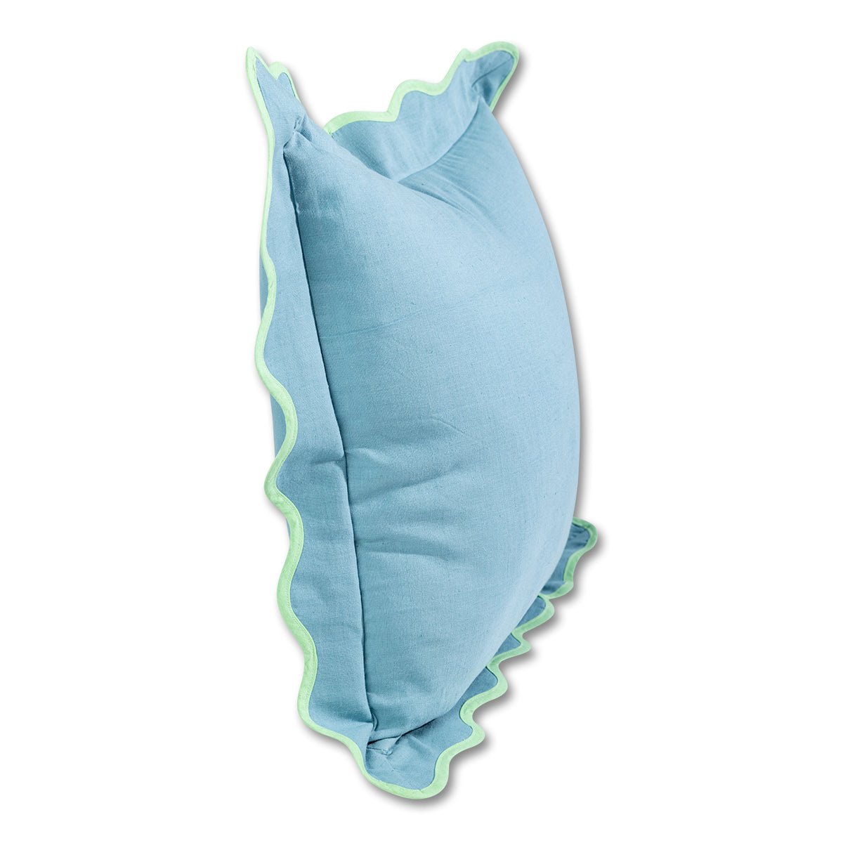 Darcy Linen Pillow | Aqua + Mint-Throw Pillows-Furbish Studio-The Grove