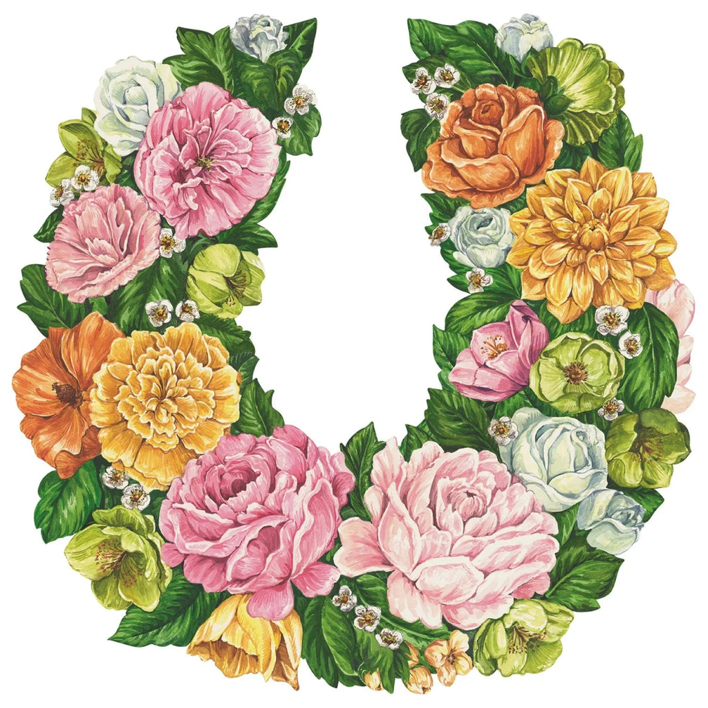 Die-Cut Derby Wreath Placemat-Paper Placemat-Clementine WP-The Grove