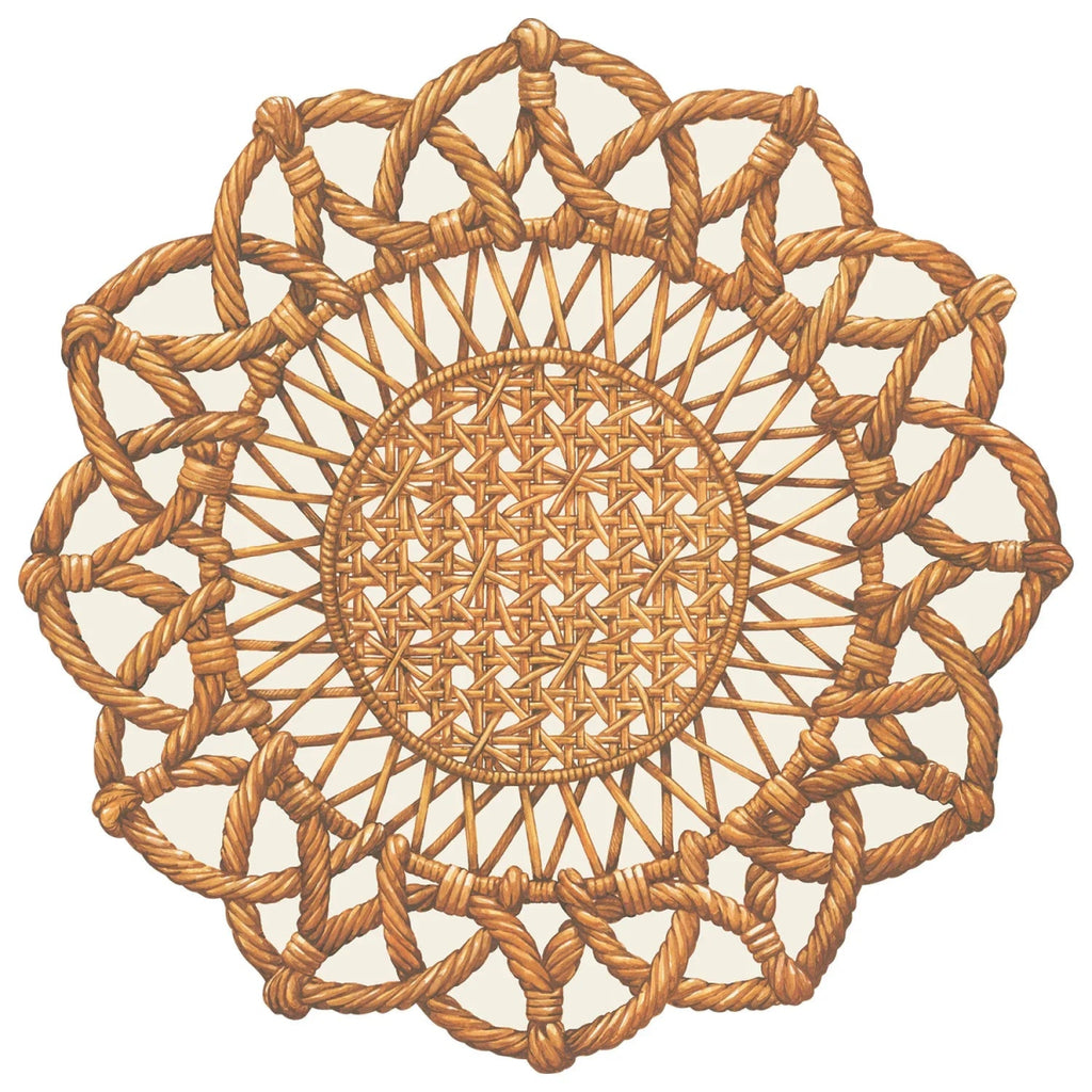 Die Cut Rattan Weave Paper Placemat-Paper Placemat-Clementine WP-The Grove