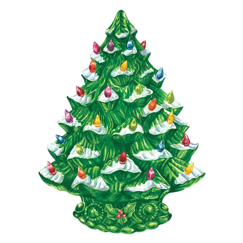 Die-Cut Vintage Christmas Tree Placemat-Paper Placemat-Hester & Cook-The Grove