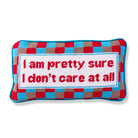 Don't Care Needlepoint Pillow-Throw Pillows-Furbish Studio-The Grove