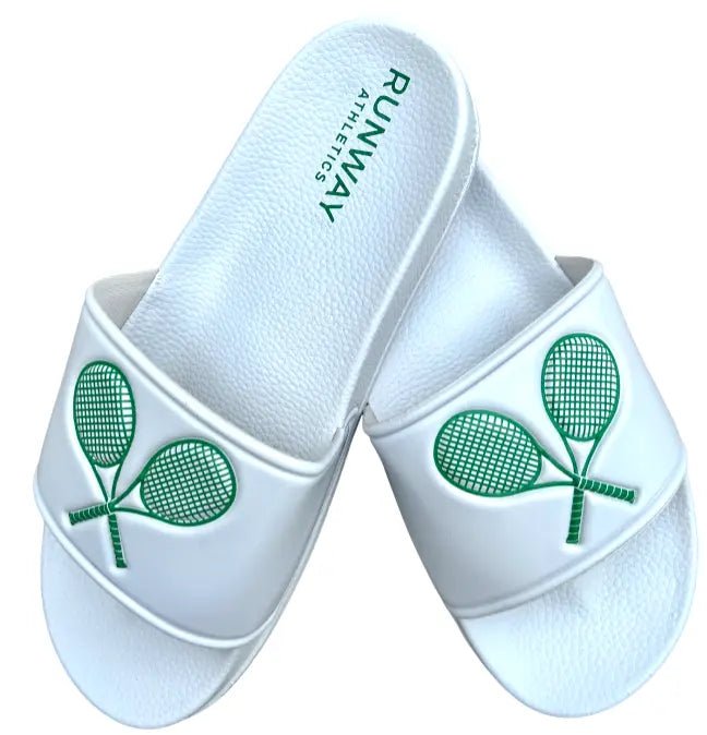 Double Trouble Tennis Slides-Sandals-Runway Athletics-The Grove