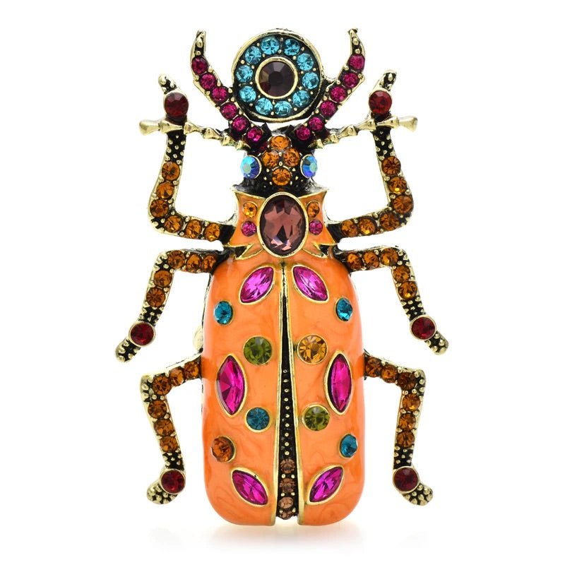 Enamel Beetle Brooch | Three Colors-Brooches & Lapel Pins-Twist-The Grove