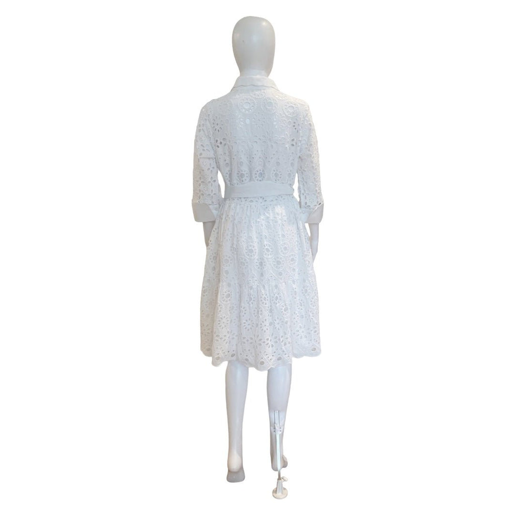 Eyelet Summer Shirt Dress | White-Dresses-Gretchen Scott-The Grove
