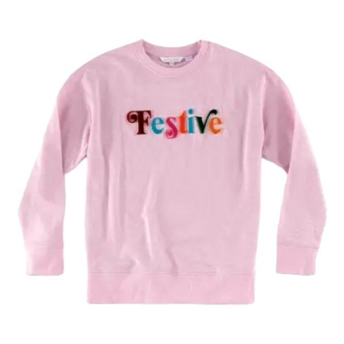 Festive Sweatshirt, Blush-Sweatshirt-Shiraleah-The Grove