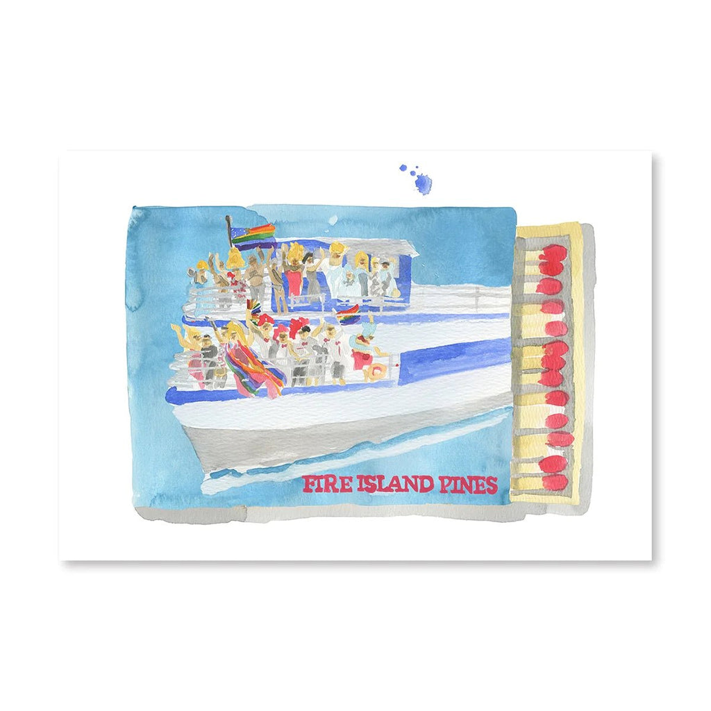 Fire Island Ferry Matchbook-Art Print-Furbish Studio-The Grove