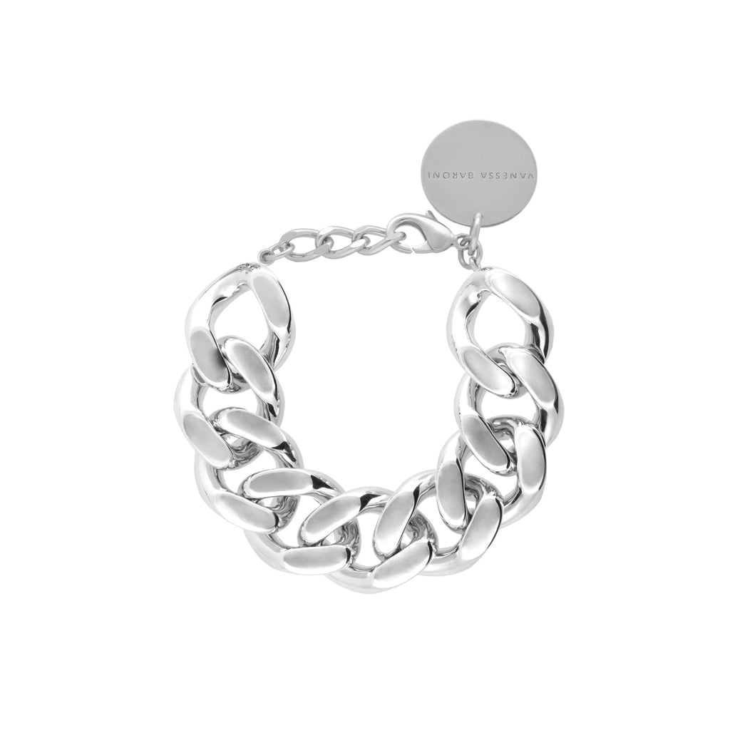 Flat Chain Bracelet | Silver-Bracelets-Vanessa Baroni-The Grove