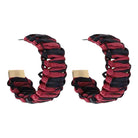 Game Day Hoop Earrings | Burgundy & Black-Earrings-Twist-The Grove