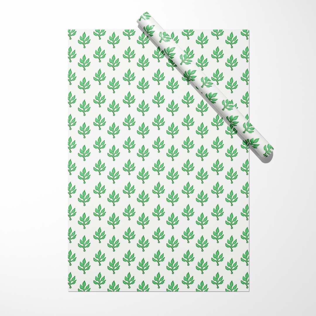 Gift Wrap | Holiday Flora Green-Gift Wrap-CB Studio-The Grove