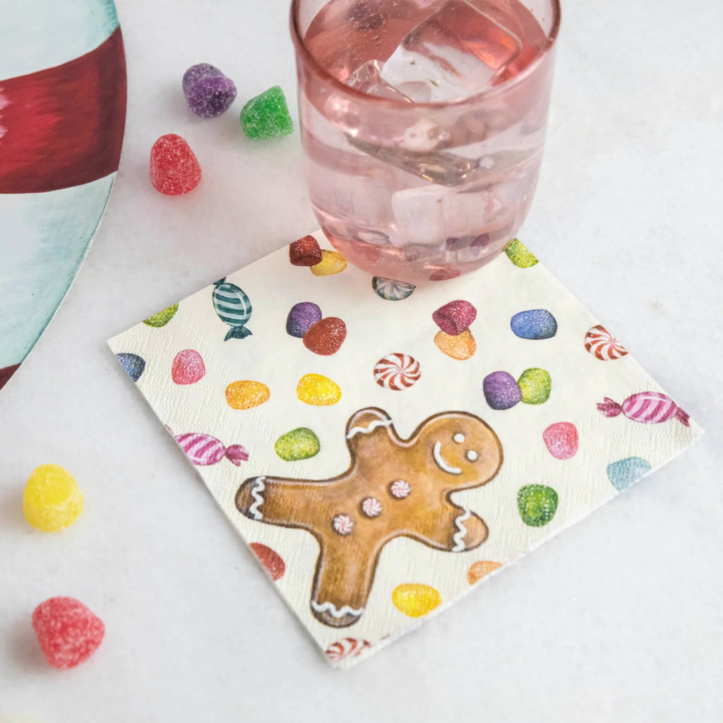 Gingerbread Cocktail Napkins-Paper Cocktail Napkins-Clementine WP-The Grove