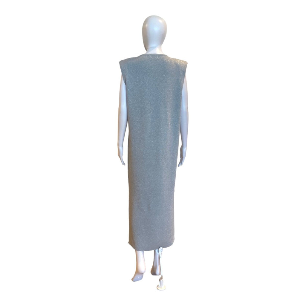 Glitter Knit Dress | Silver-Dresses-Lanhtropy-The Grove