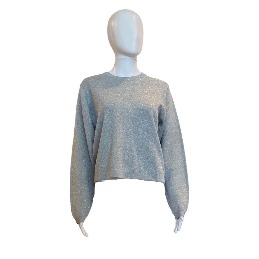Glitter Sweater | Silver-Sweater-Lanhtropy-The Grove