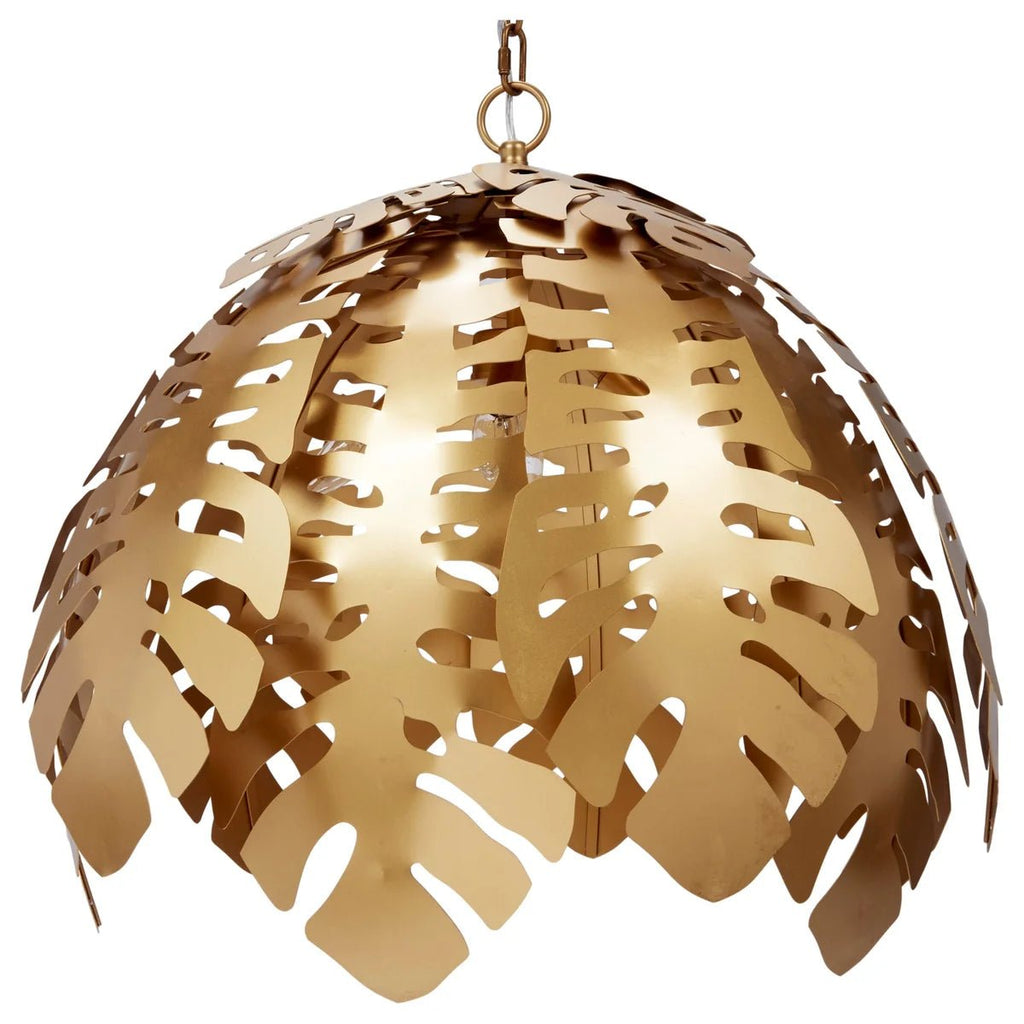 Gold Tropical Leaf Chandelier-Lighting-Old World Design-The Grove