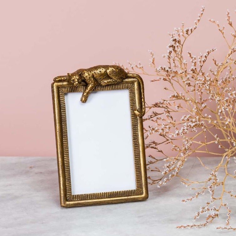 Golden Panther Photo Frame-Picture Frames-Clementine WP-The Grove