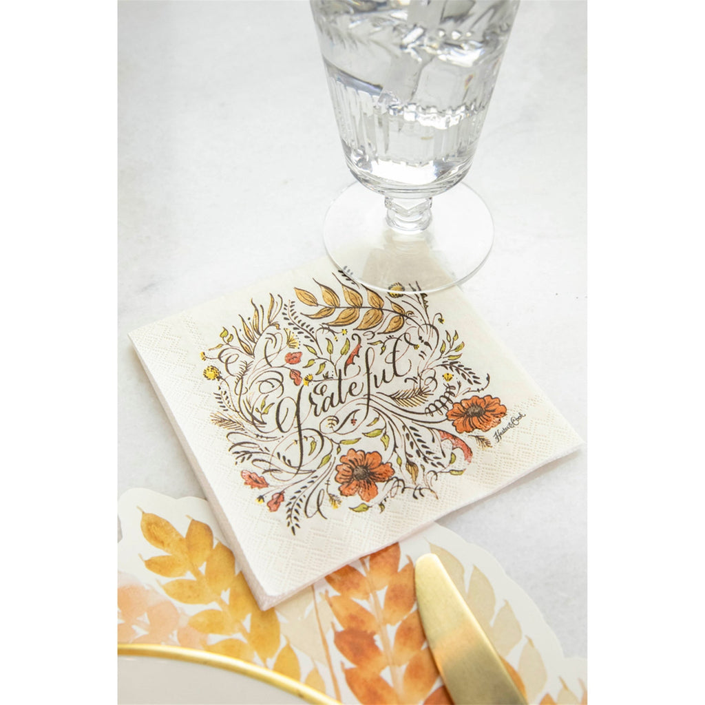 Grateful Cocktail Napkins-Paper Cocktail Napkins-Clementine WP-The Grove