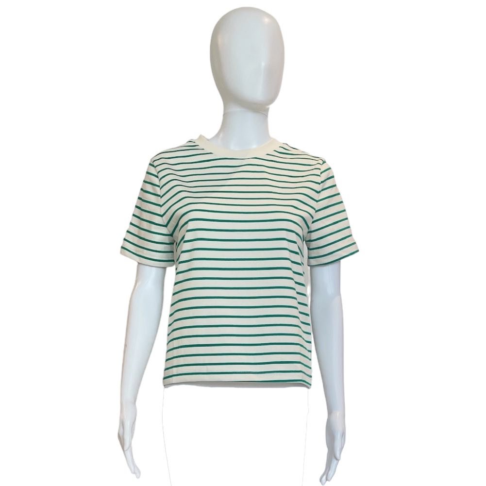 Greta Green Striped T-Shirt-Shirts & Tops-English Factory-The Grove