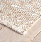 Herringbone Indoor/Outdoor Rug | Linen & White-Rugs-Dash & Albert-The Grove