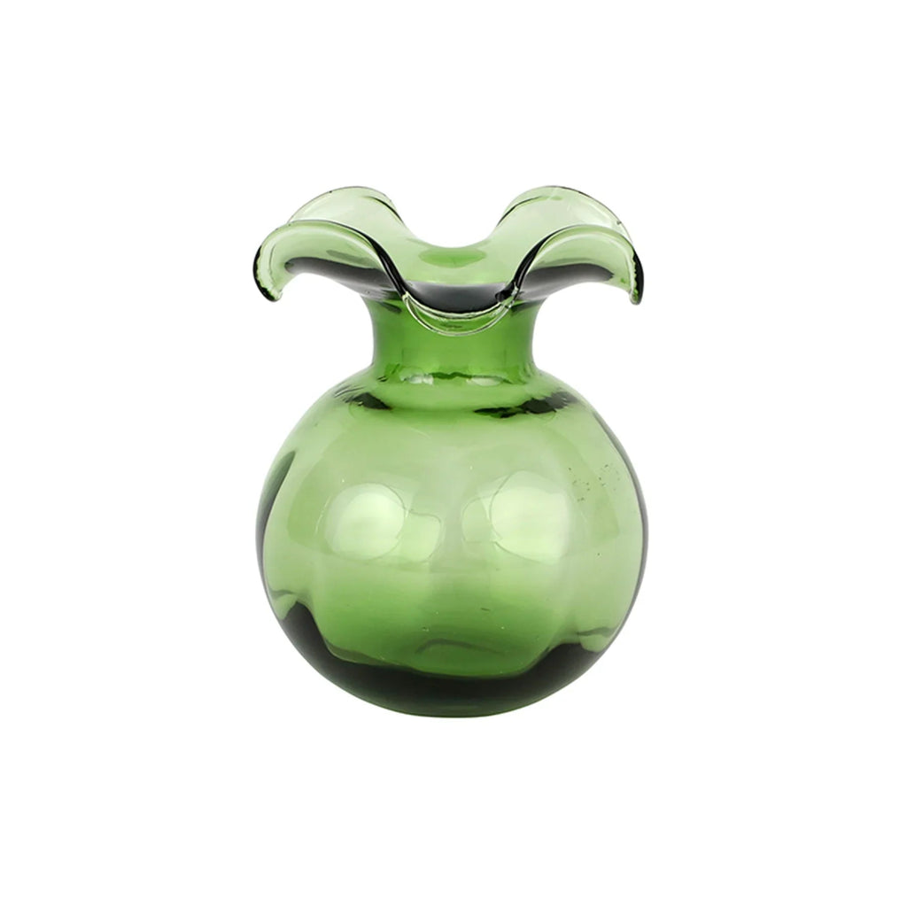 Hibiscus Glass Bud Vase | Dark Green-Vases-Clementine WP-The Grove