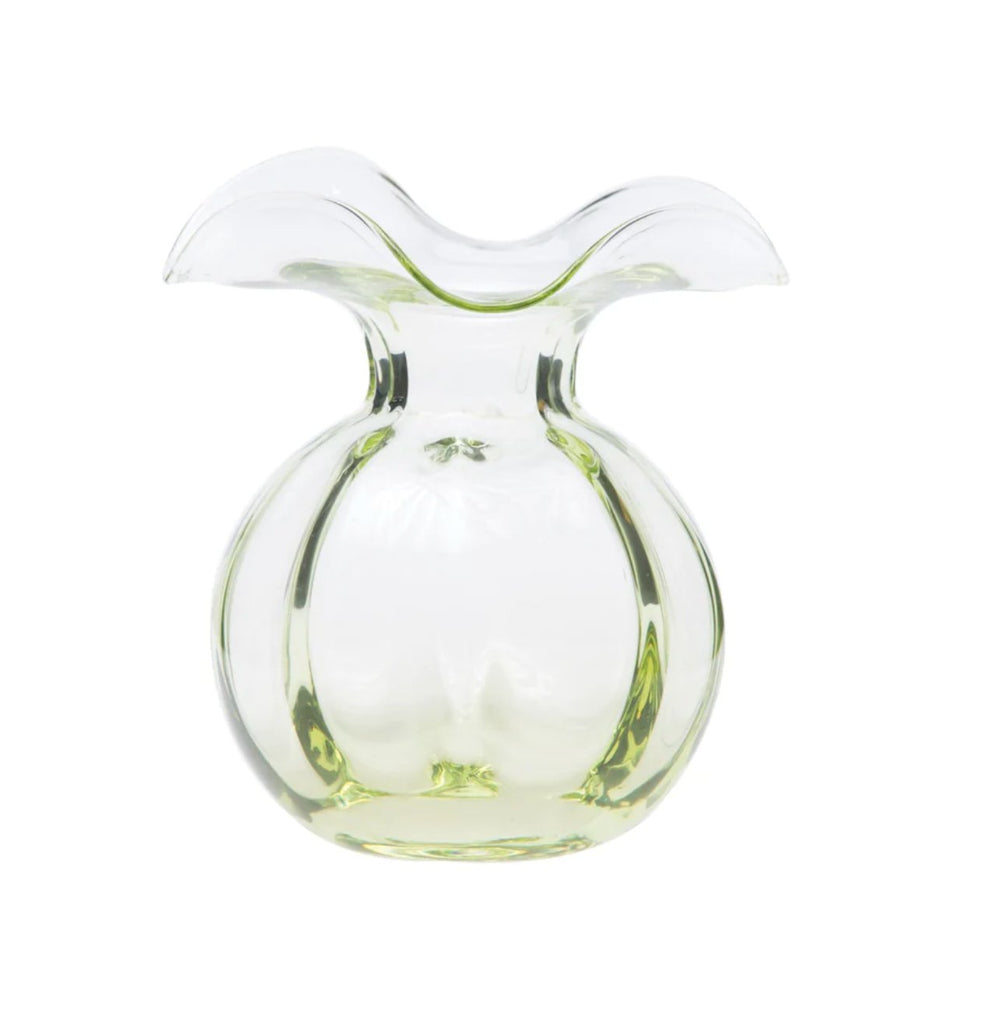 Hibiscus Glass Bud Vase | Green-Vases-Clementine WP-The Grove