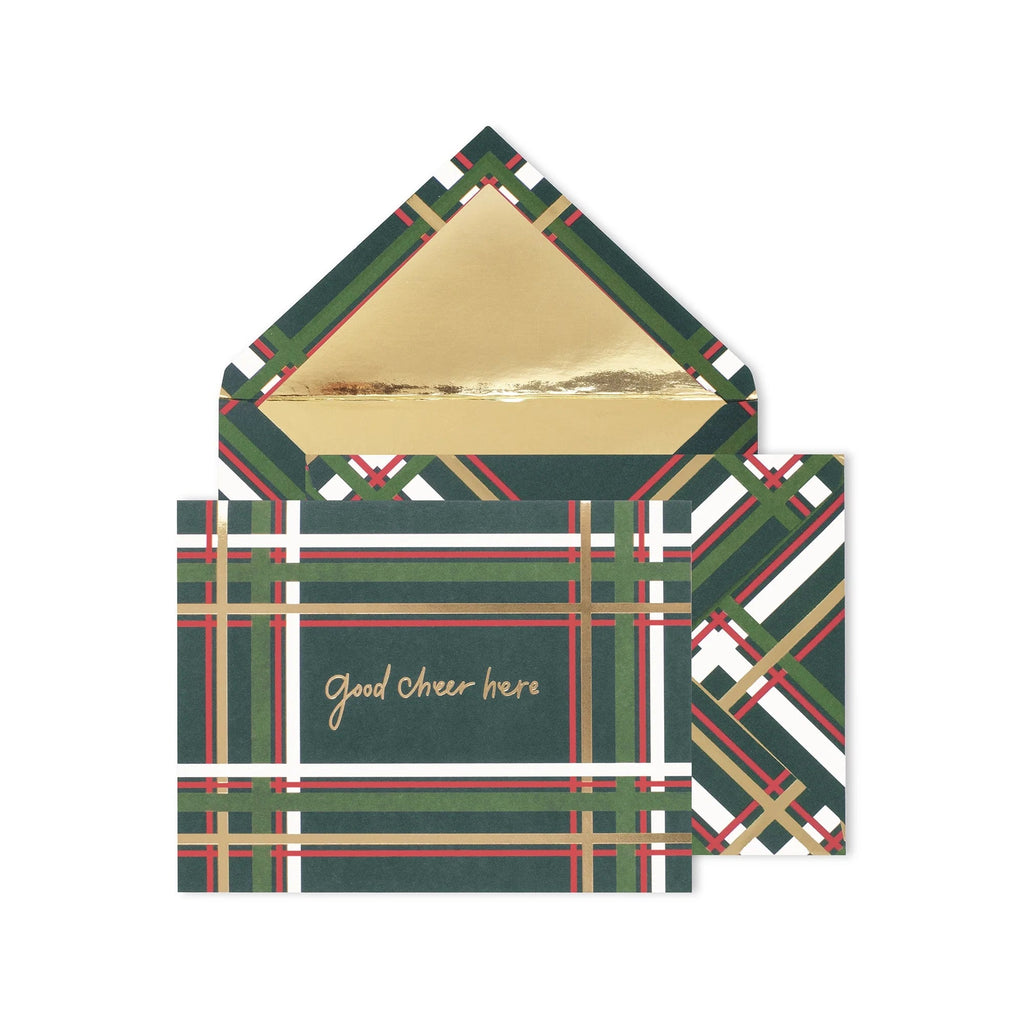 Holiday Card Set, Spruce Plaid-Holiday Card-Kate Spade-The Grove
