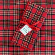 Holiday Plaid Tartan Napkins, Set of Four-Cloth Napkins-Clementine WP-The Grove