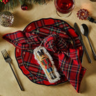 Holiday Plaid Tartan Napkins, Set of Four-Cloth Napkins-Clementine WP-The Grove