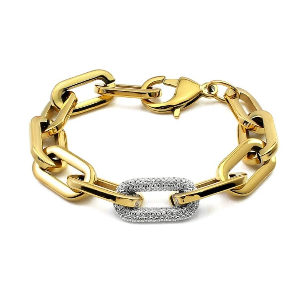 Jenna Pave Bracelet - Two Toned--Sahira Jewelry Design-The Grove
